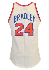 Circa 1970 “Dollar” Bill Bradley New York Knicks Game-Used & Twice Autographed Home Knit Uniform (2)(Full JSA LOA • Scarce Full Uniform With Name Sewn In Trunks)