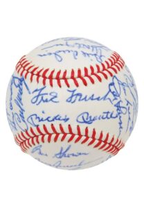 Circa 1970 Yankees Old Timers Multi-Signed Baseball