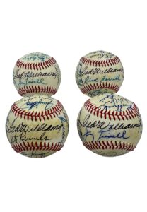 Circa 1970s Boston Red Sox Team Signed Balls With Ted Williams & Others