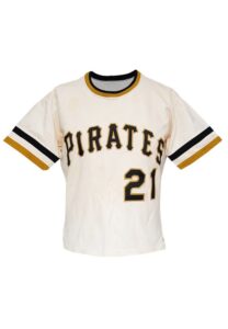 Circa 1971 Roberto Clemente Pittsburgh Pirates Game-Used Home Jersey