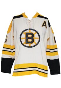 Circa 1971 Ted Green Boston Bruins Game-Used Home Durene Jersey