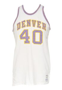 Circa 1972 Byron Beck Denver Rockets ABA Game-Used Home Uniform