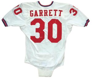 Circa 1972 Carl Garrett New England Patriots Game-Used Road Tear-Away Jersey