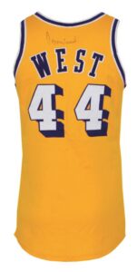 Circa 1972 Jerry West LA Lakers Game-Used & Autographed Home Jersey