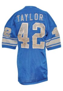 Circa 1973 Altie Taylor Detroit Lions Game-Used Home Durene Jersey