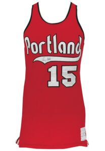 Circa 1973 Larry Steele Portland Trailblazers Game-Used & Autographed Road Uniform (2) (JSA)