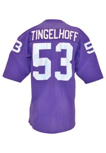 Circa 1973 Mick Tingelhoff Minnesota Vikings Game-Used Home Jersey