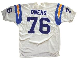 Circa 1973 Terry Owens San Diego Chargers Game-Used Durene Road Jersey