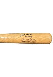 Circa 1974 Hank Aaron Game-Issued & Autographed Bat