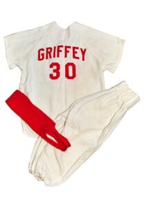 Circa 1974 Ken Griffey Jr. Cincinnati Reds Father-Son Day Worn Flannel Uniform