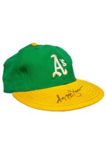 Circa 1974 Reggie Jackson Oakland Athletics Game-Used & Autographed Cap