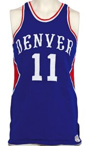 Circa 1974 Steve Jones #11 Denver Nuggets ABA Game-Used Road Jersey 