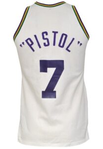 Circa 1975 “Pistol” Pete Maravich New Orleans Jazz Game-Used Home Jersey (Rare “Pistol” Name on Back • HoF LOA)