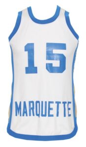 Circa 1976 Alfred “Butch” Lee Marquette Warriors Game-Used Home Jersey