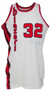 Circa 1976 Bill Walton Portland Trailblazers Game-Used & Autographed Home Jersey