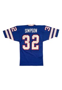 Circa 1976 O.J. Simpson Buffalo Bills Game-Used & Autographed Home Jersey