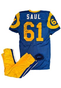 Circa 1976 Rich Saul Los Angeles Rams Game-Used & Autographed Uniform