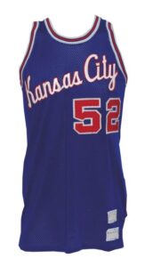 Circa 1976 Rookie Era Bill Robinzine Kansas City-Omaha Kings Game-Used & Autographed Road Jersey (JSA)