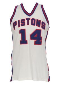 Circa 1977 Eric Money Detroit Pistons Game-Used Home Jersey 