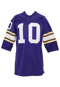 Circa 1977 Fran Tarkenton Minnesota Vikings Game-Used Home Jersey