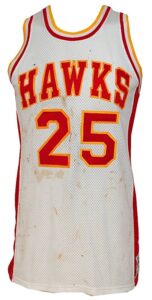 Circa 1977 Johnstone Atlanta Hawks Game-Used Home Jersey & #23 Practice Jersey