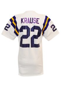 Circa 1977 Paul Krause Minnesota Vikings Game-Used Road Jersey