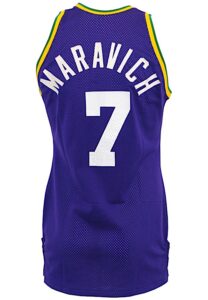 Circa 1977 “Pistol” Pete Maravich New Orleans Jazz Game-Used Road Jersey