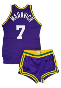 Circa 1977 “Pistol” Pete Maravich New Orleans Jazz Game-Used Uniform