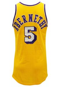 Circa 1977 Tom Abernethy Los Angeles Lakers Game-Used Jersey Signed By Five Teammates 