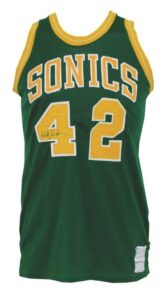 Circa 1977 Wally Walker Seattle Supersonics Game-Used & Autographed Road Uniform