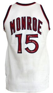 Circa 1979 Earl Monroe NY Knicks Game-Used & Autographed Home Jersey