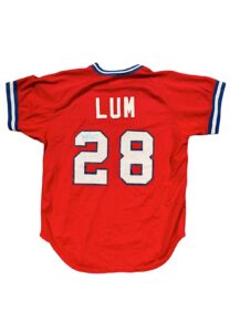 Circa 1979 Mike Lum Atlanta Braves Spring Training Game-Used & Autographed Jersey