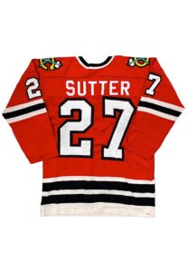 Circa 1980 Darryl Sutter Chicago Blackhawks Rookie Era Game-Used Jersey