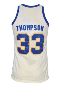 Circa 1980 David Thompson Denver Nuggets Game-Used & Autographed Home Uniform