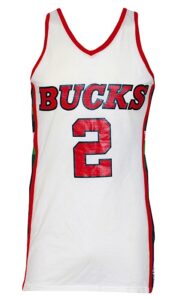 Circa 1980 Junior Bridgeman Milwaukee Bucks Game-Used Home Jersey