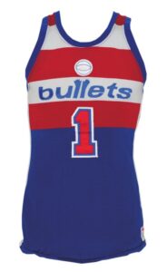 Circa 1980 Kevin Porter Washington Bullets Game-Used Road Uniform