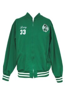 Circa 1980 Larry Bird Boston Celtics Rookie Era Worn Warm-Up Jacket