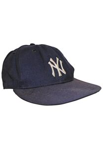 Circa 1980 New York Yankees Game-Used Cap Attributed To Reggie Jackson Autographed By Don Mattingly