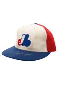 Circa 1980s Tim Raines Montreal Expos Game-Used & Signed Cap