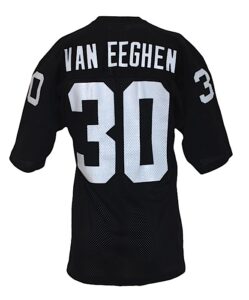 Circa 1981 Mark Van Eeghen Oakland Raiders Game-Used Home Jersey