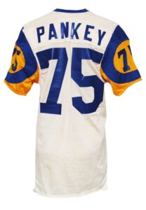 Circa 1981 Rookie Era Irv Pankey Los Angeles Rams Game-Used Road Durene Jersey