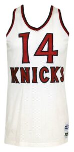 Circa 1982 New York Knicks Game-Used Home Jerseys – Van Heumen & Vince Taylor