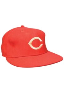 Circa 1983 Cincinnati Reds Game-Used Cap Attributed To Johnny Bench