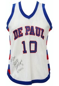 Circa 1983 Kenny Patterson DePaul Blue Demons Game-Used & Autographed Jersey