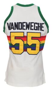 Circa 1983 Kiki Vandeweghe Denver Nuggets Game-Used Home Uniform & Circa 1981 Kiki Vandeweghe Denver Nuggets Worn Road Warm-Up Jacket