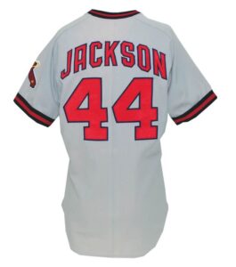 Circa 1983 Reggie Jackson California Angels Game-Used & Autographed Road Jersey