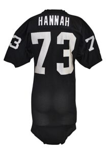 Circa 1984 Charlie Hannah Los Angeles Raiders Game-Used Home Jersey