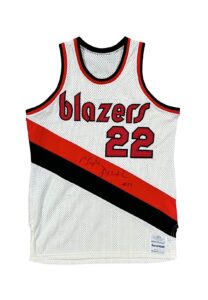 Circa 1984 Clyde Drexler Portland Trail Blazers Rookie Era Game-Used & Autographed Jersey