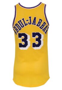 Circa 1984 Kareem Abdul-Jabbar Los Angeles Lakers Game-Used Home Uniform