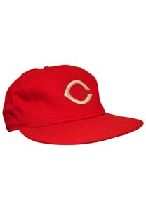 Circa 1985 Cincinnati Reds Game-Used Cap Attributed To Tony Perez